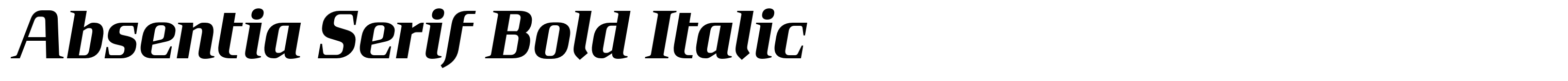 Absentia Serif Bold Italic